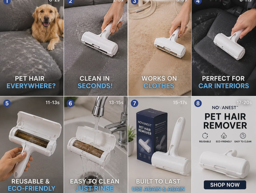 NOVANEST™ Reusable Pet Hair Remover Roller