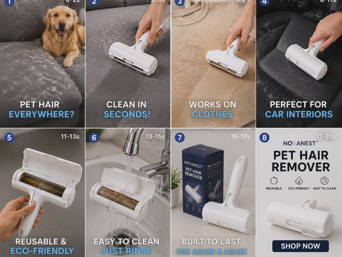 NOVANEST™ Reusable Pet Hair Remover Roller